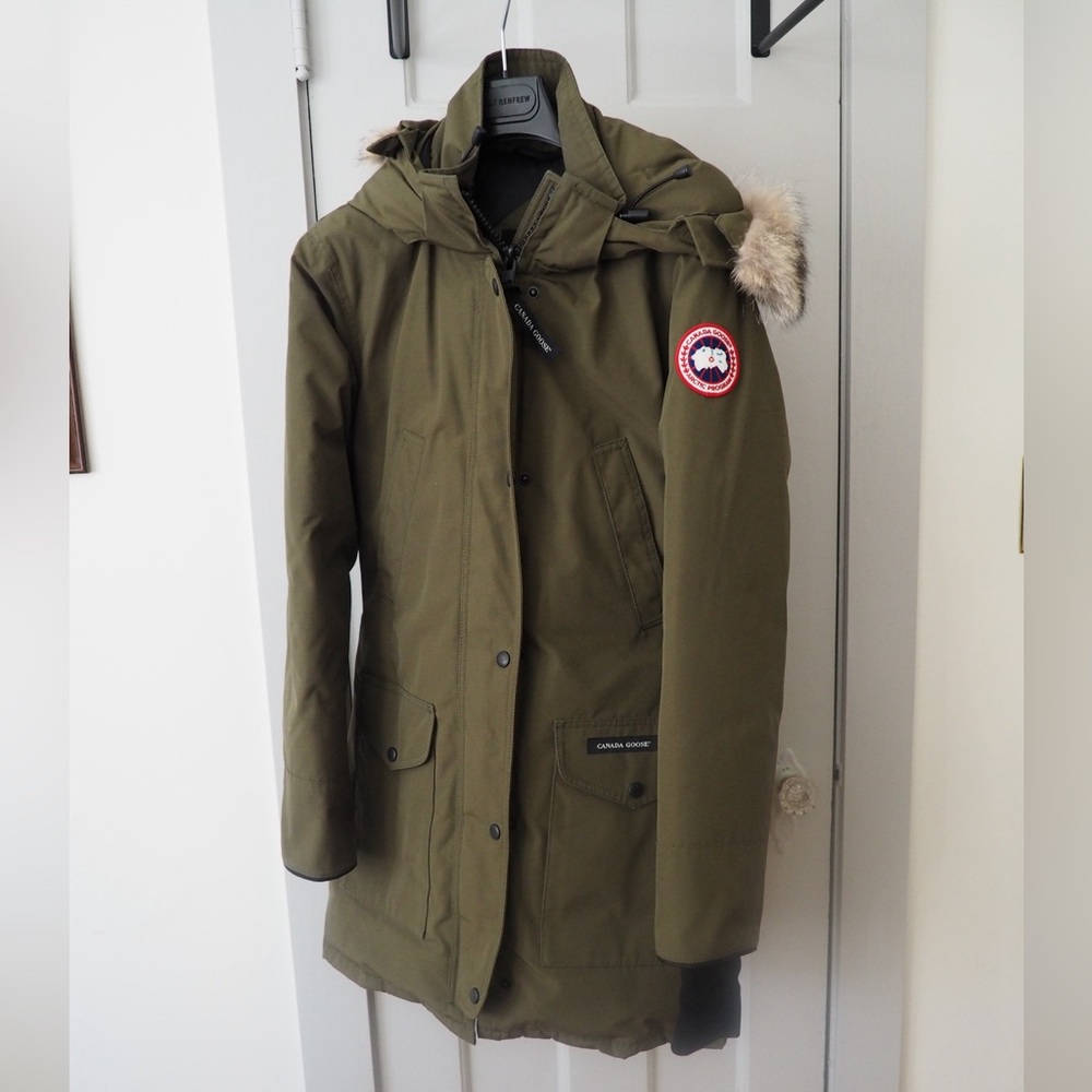 Olive Green Canada Goose Parka with Fox Fur Collar
